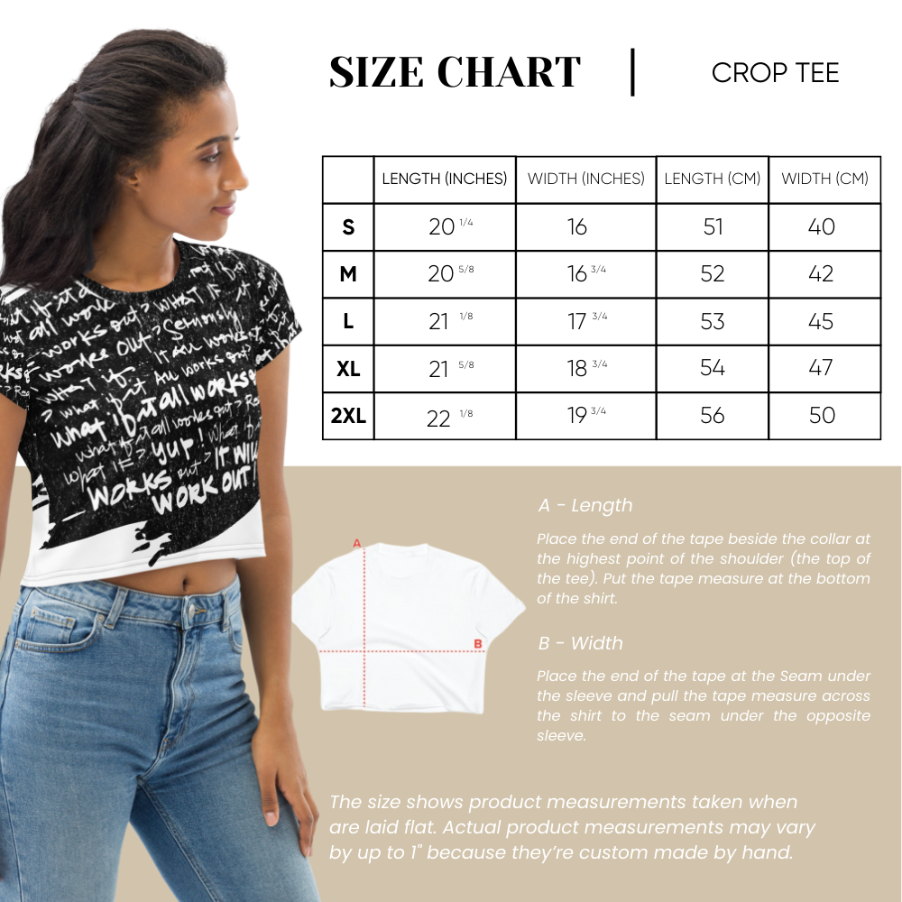 Work Out Black Crop Tee