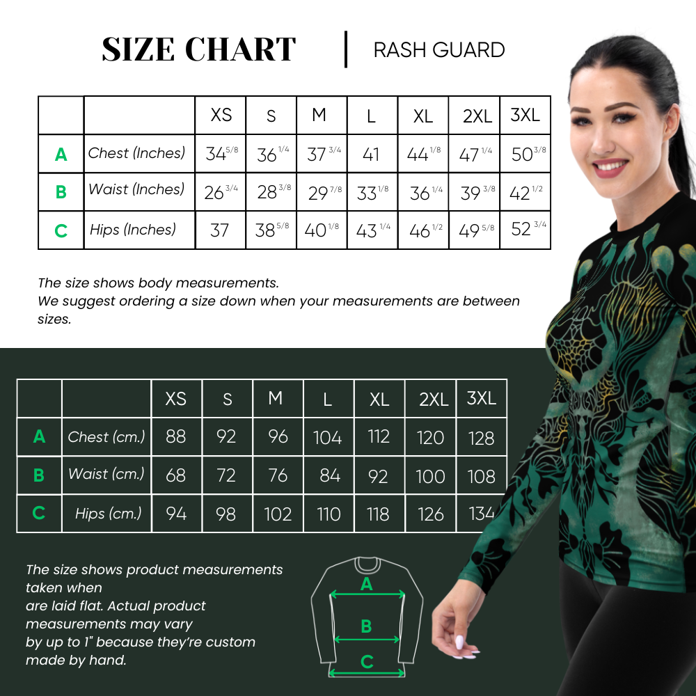 Reflections of Her Black Rash Guard