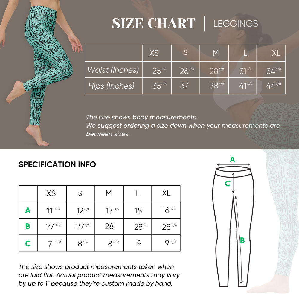 Wabi-Sabi Mint High Waisted Leggings