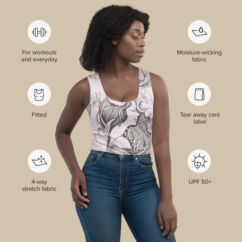 Sukha Pink Crop Tank Top