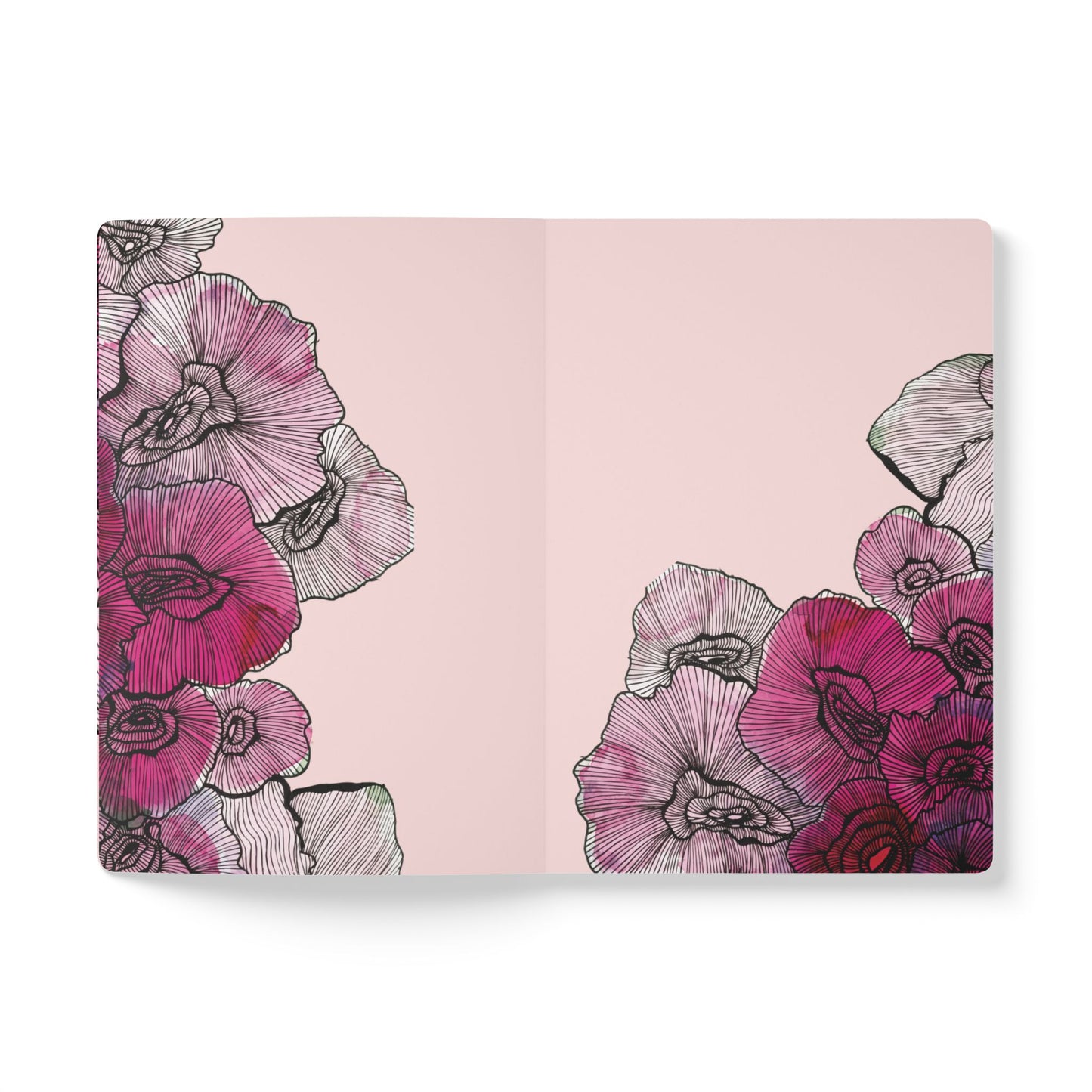 Diwa Floral Softcover Journal (with Inside Prints)