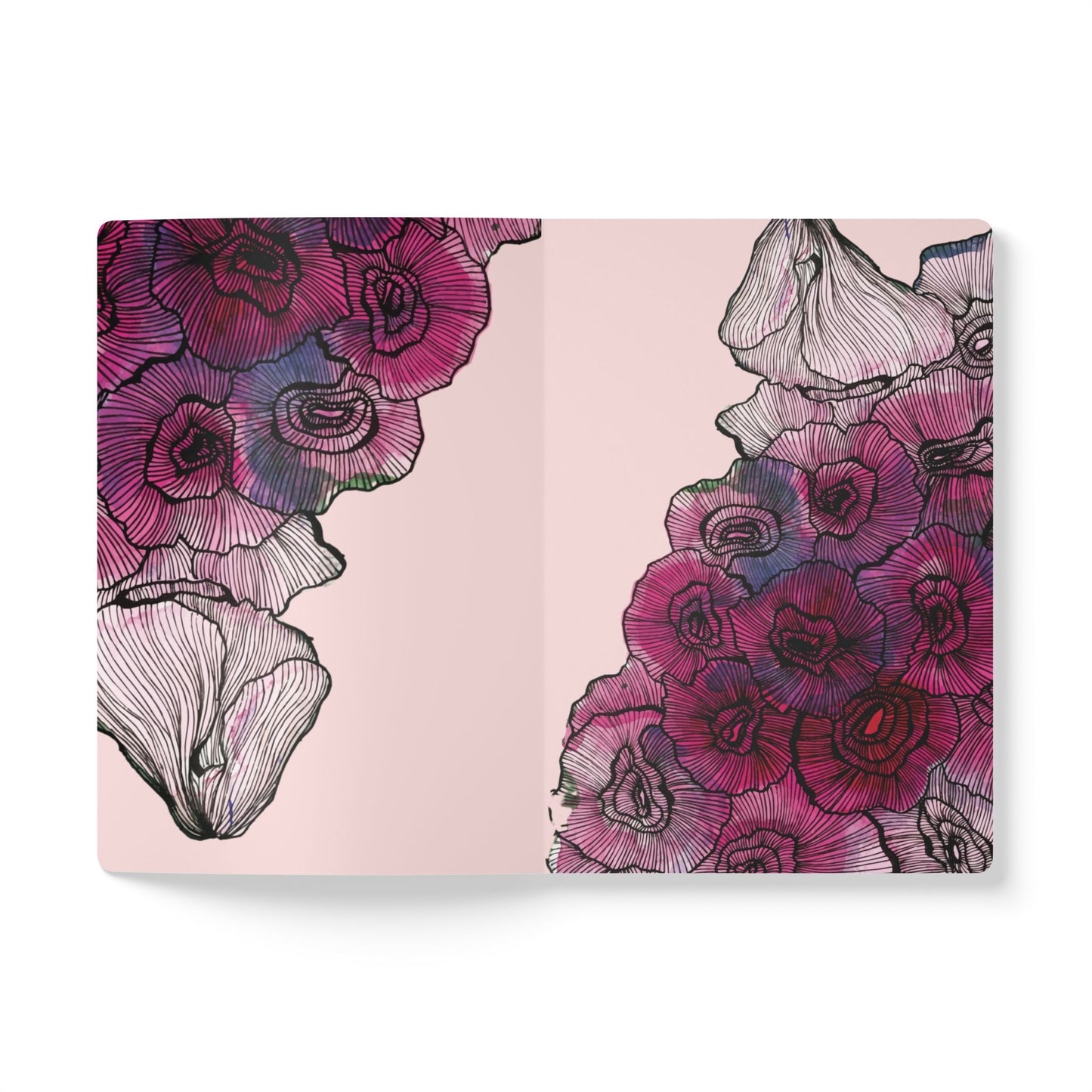 Diwa Floral Softcover Journal (with Inside Prints)
