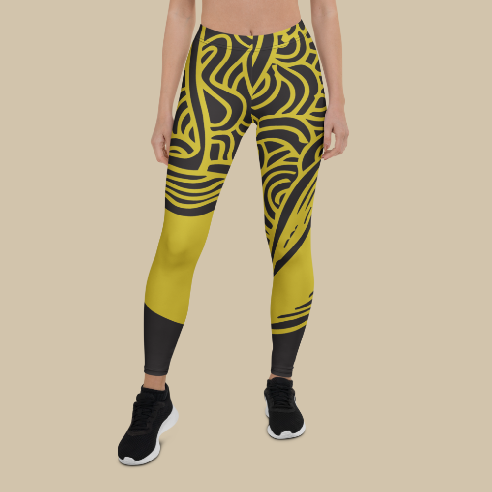 Golden Blaze Vibe Elastic Leggings