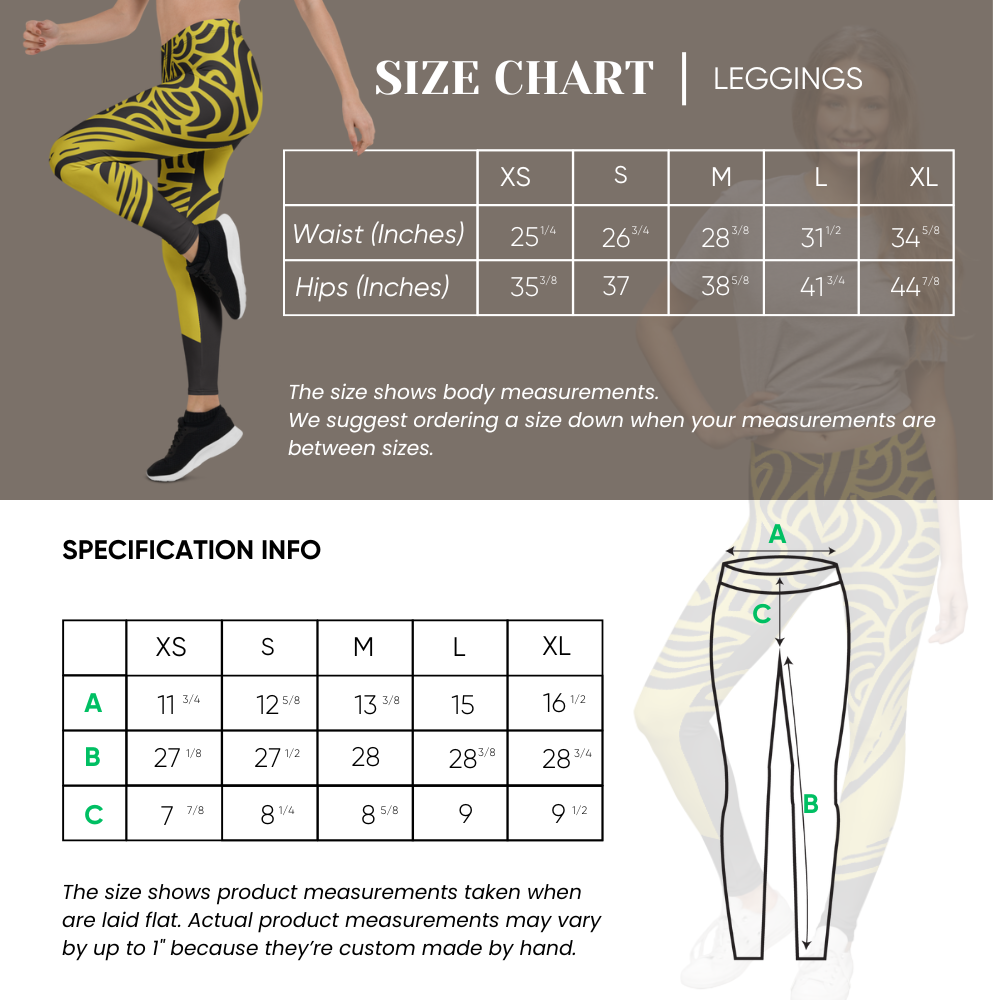 Golden Blaze Vibe Elastic Leggings
