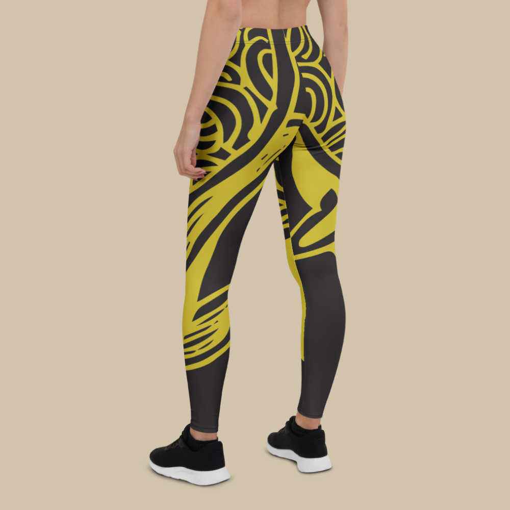 Golden Blaze Vibe Elastic Leggings