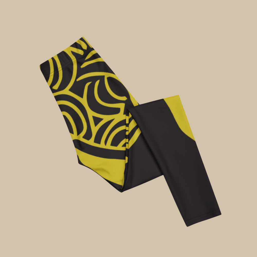 Golden Blaze Vibe Elastic Leggings