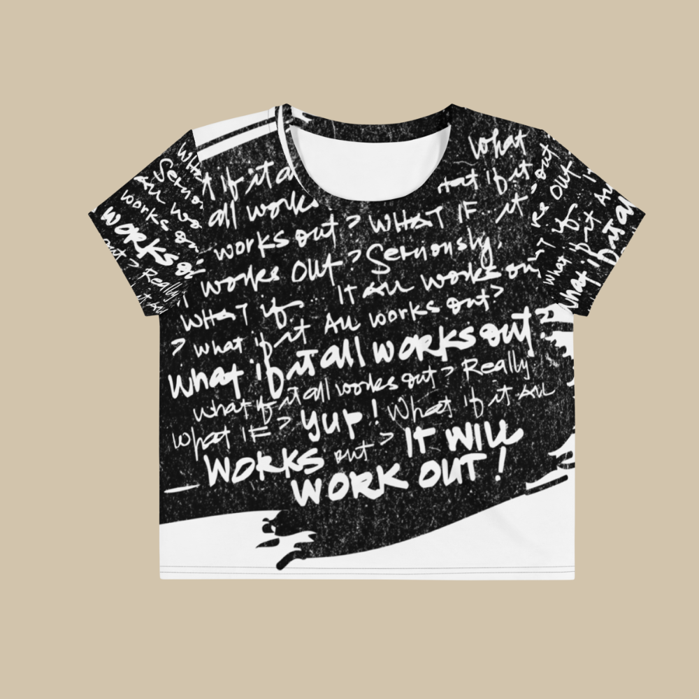 Work Out Black Crop Tee