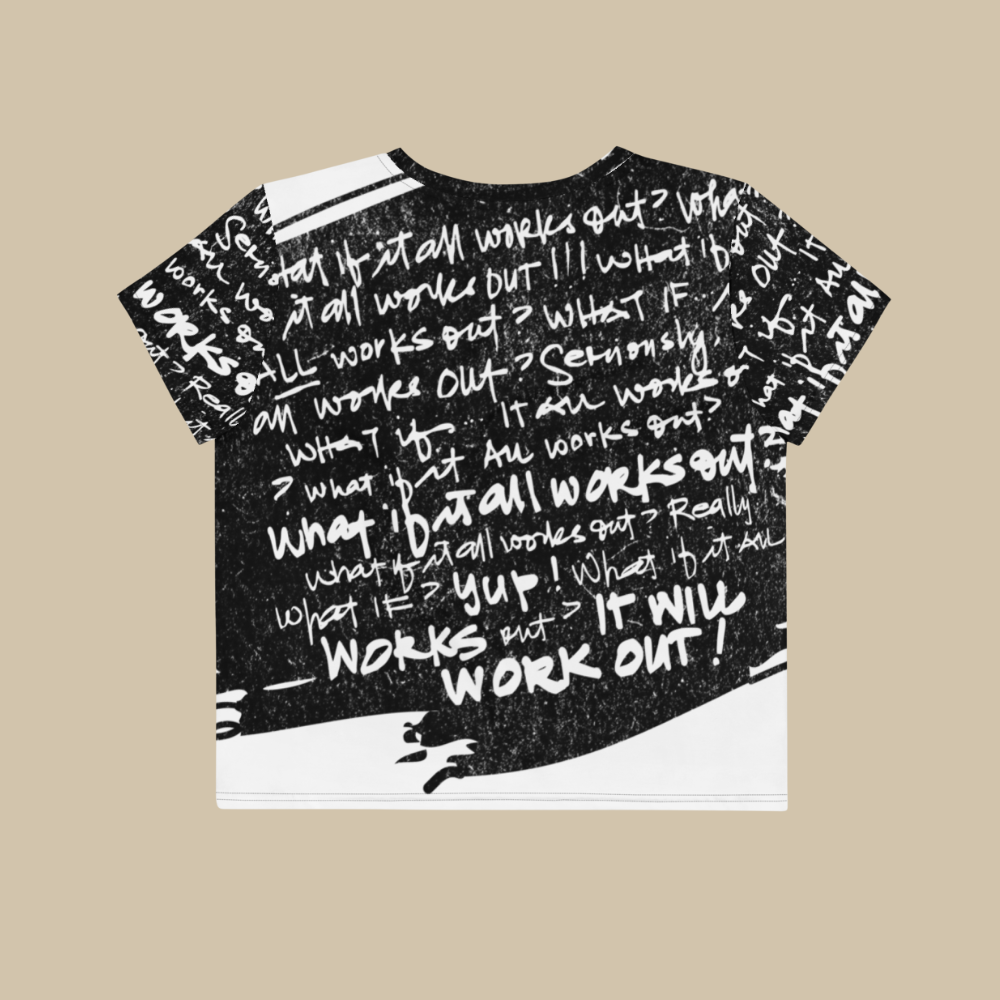 Work Out Black Crop Tee