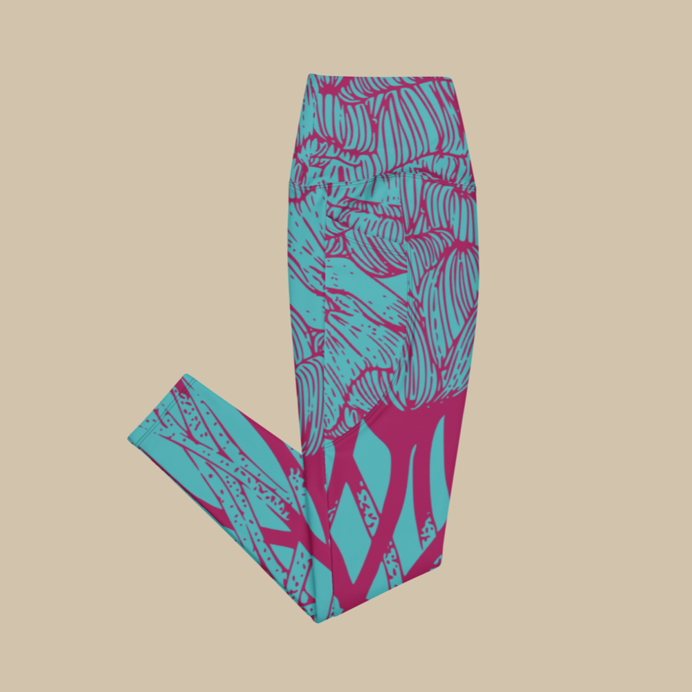 Lush Reverie Blue Pocket Leggings