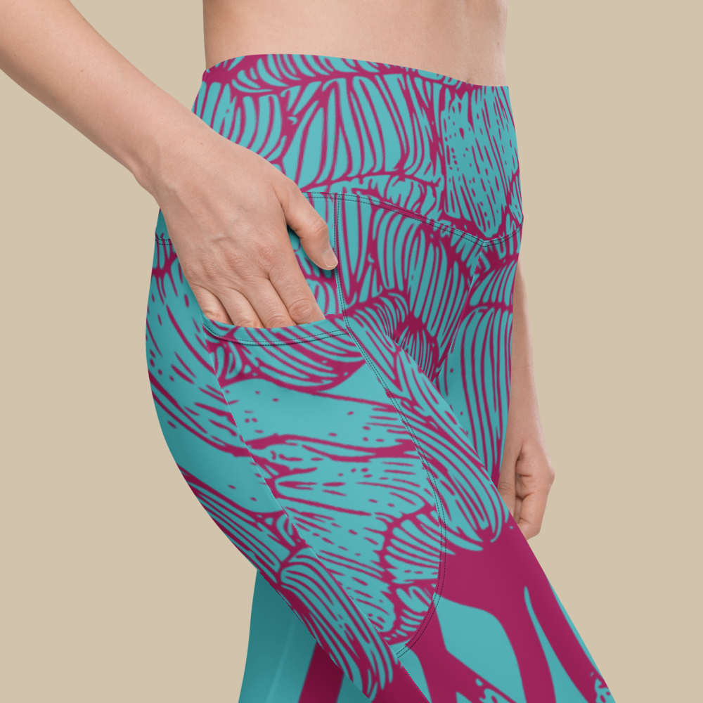 Lush Reverie Blue Pocket Leggings