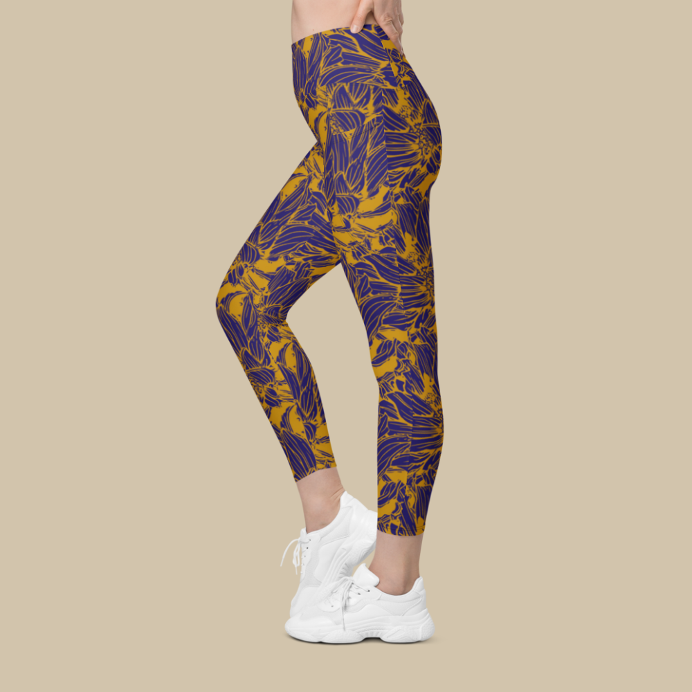 Ochre Blossom Pocket Leggings
