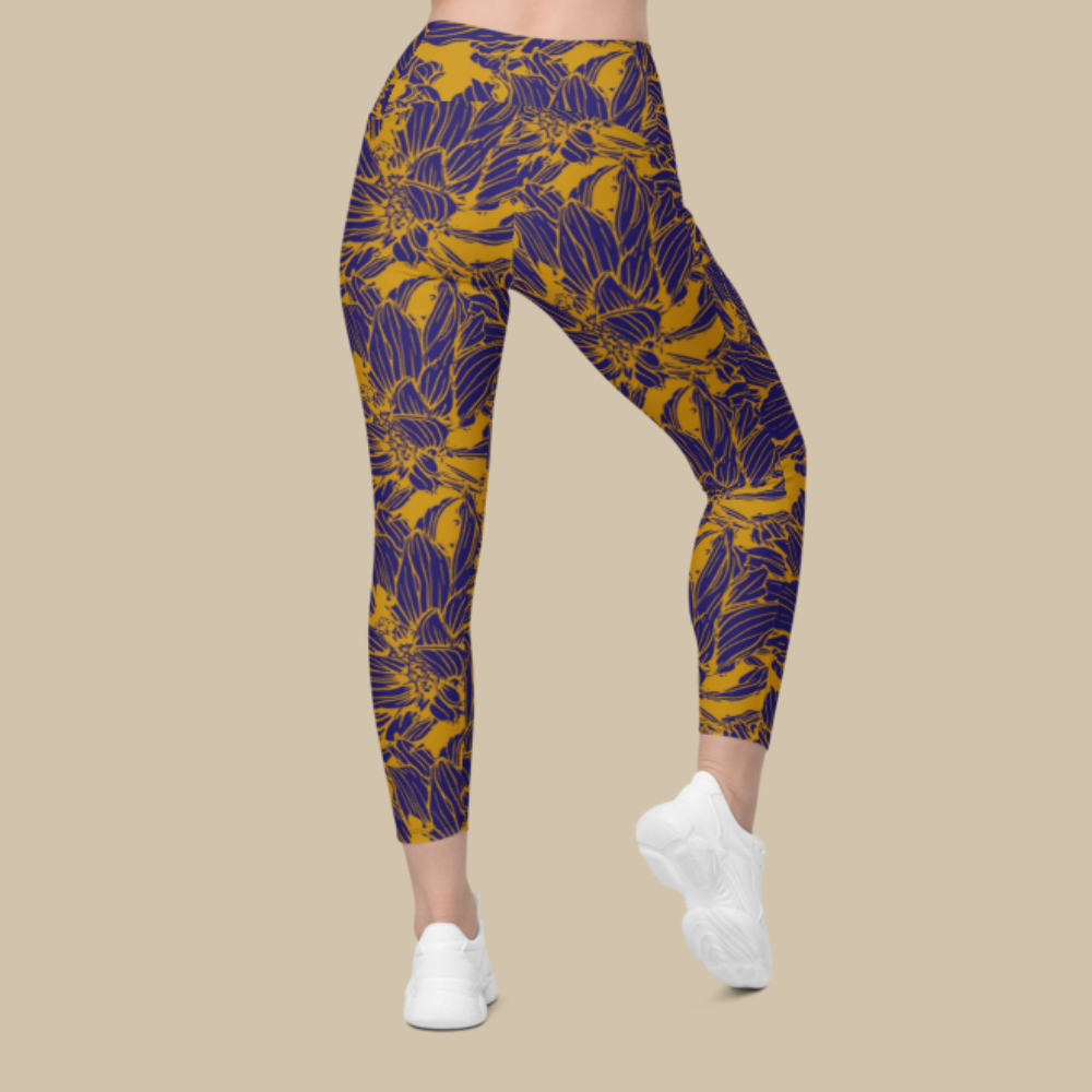 Ochre Blossom Pocket Leggings