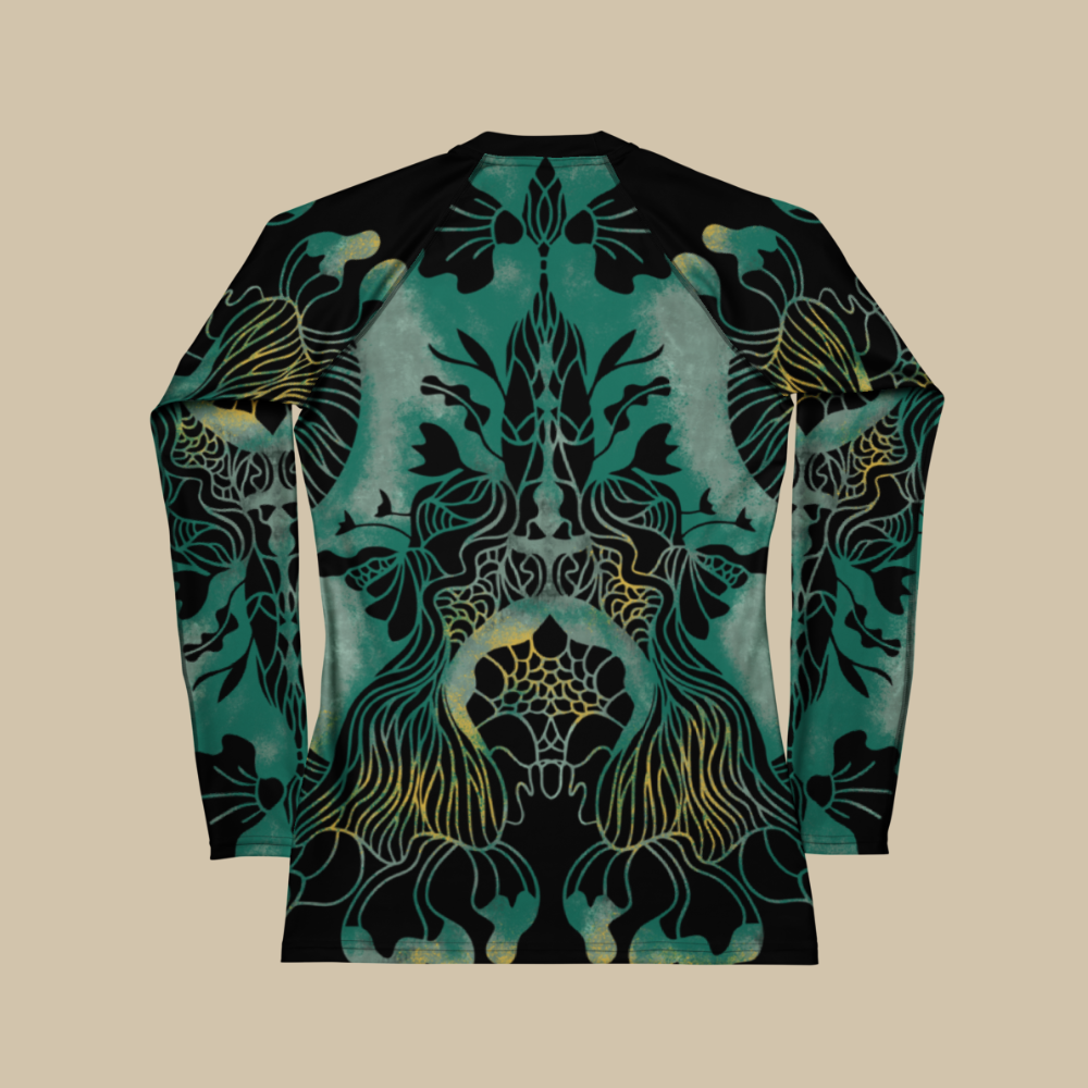 Reflections of Her Black Rash Guard