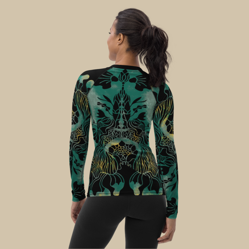 Reflections of Her Black Rash Guard