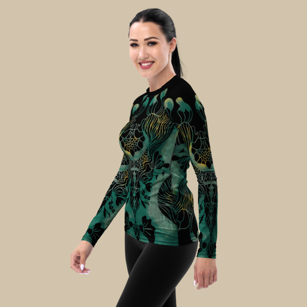 Reflections of Her Black Rash Guard