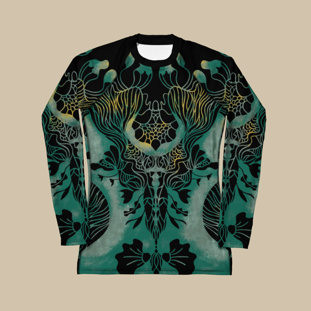 Reflections of Her Black Rash Guard