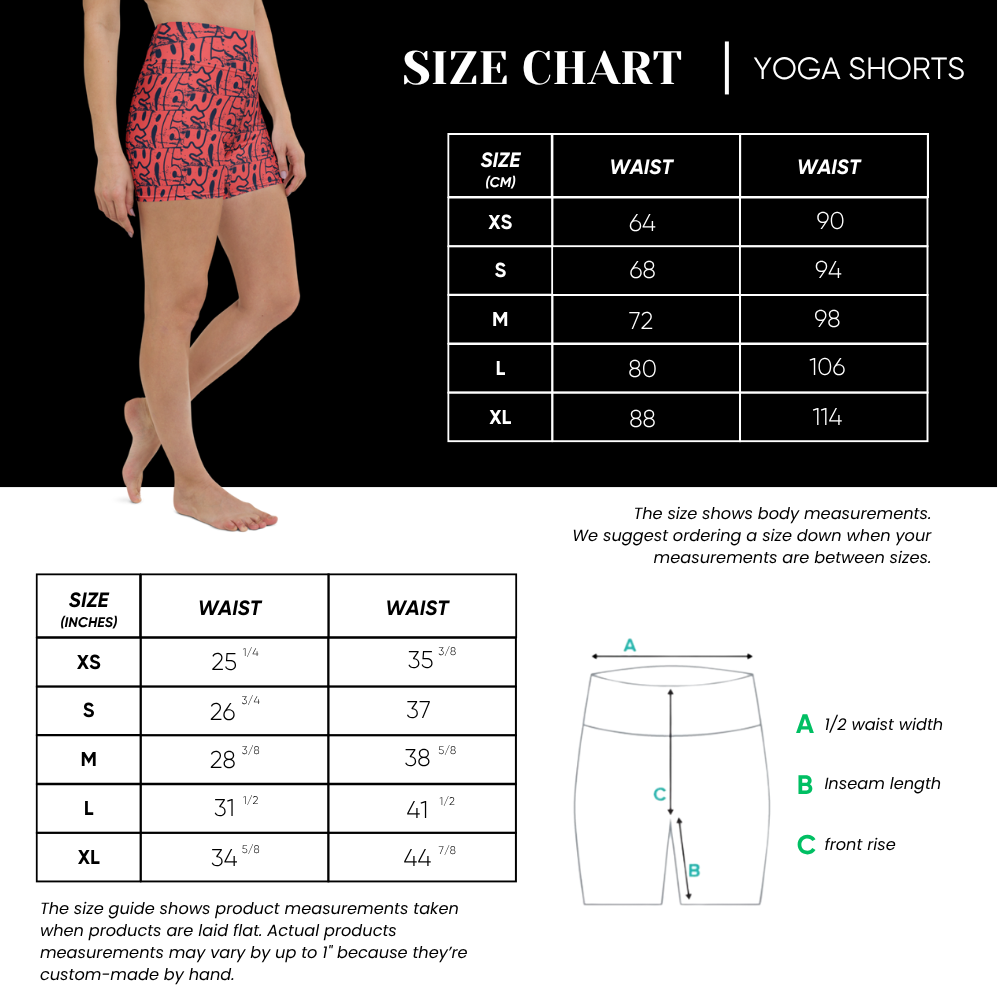 Wabi Sabi Coral Yoga Shorts