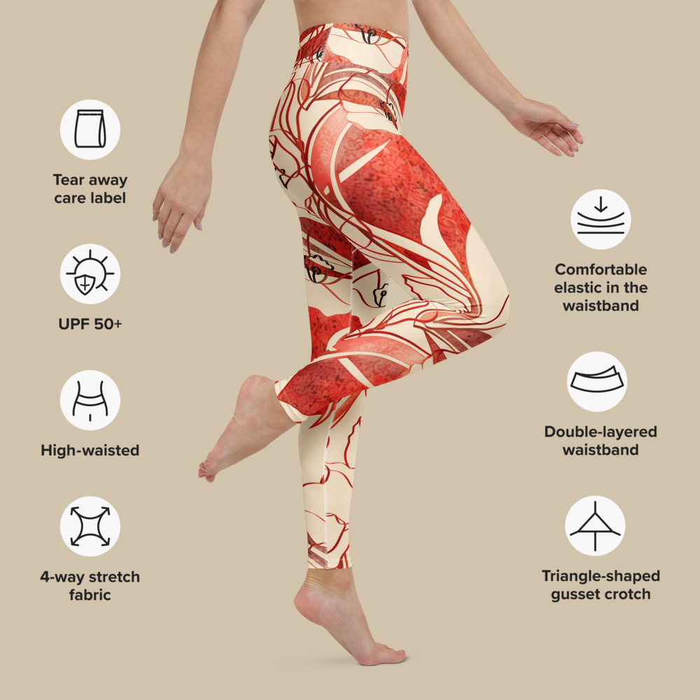 Sukha Red High Waisted Leggings