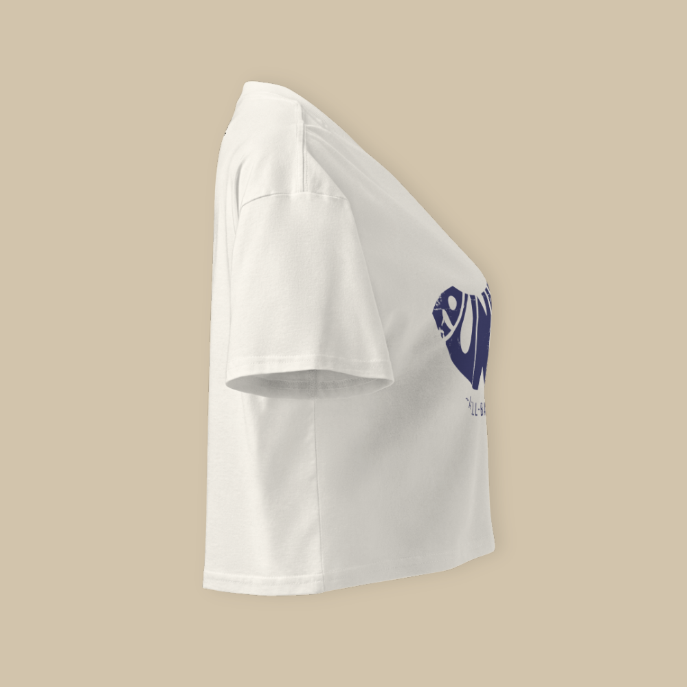 Eunoia Cream Blue Fashion Crop Top