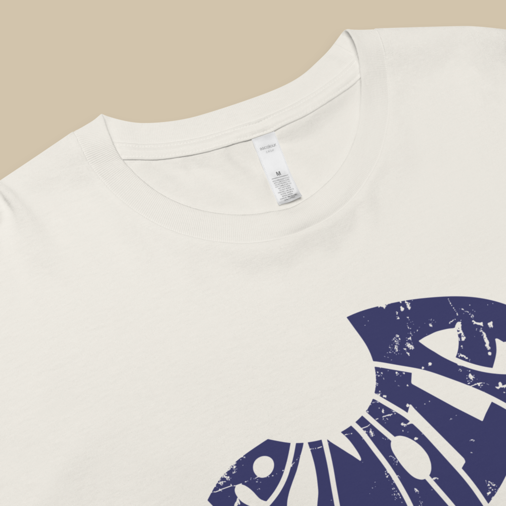 Eunoia Cream Blue Fashion Crop Top