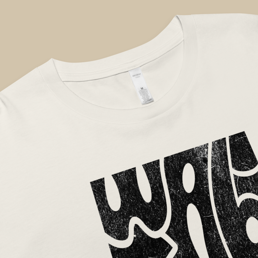 Wabi Sabi Cream Black Fashion Crop Top