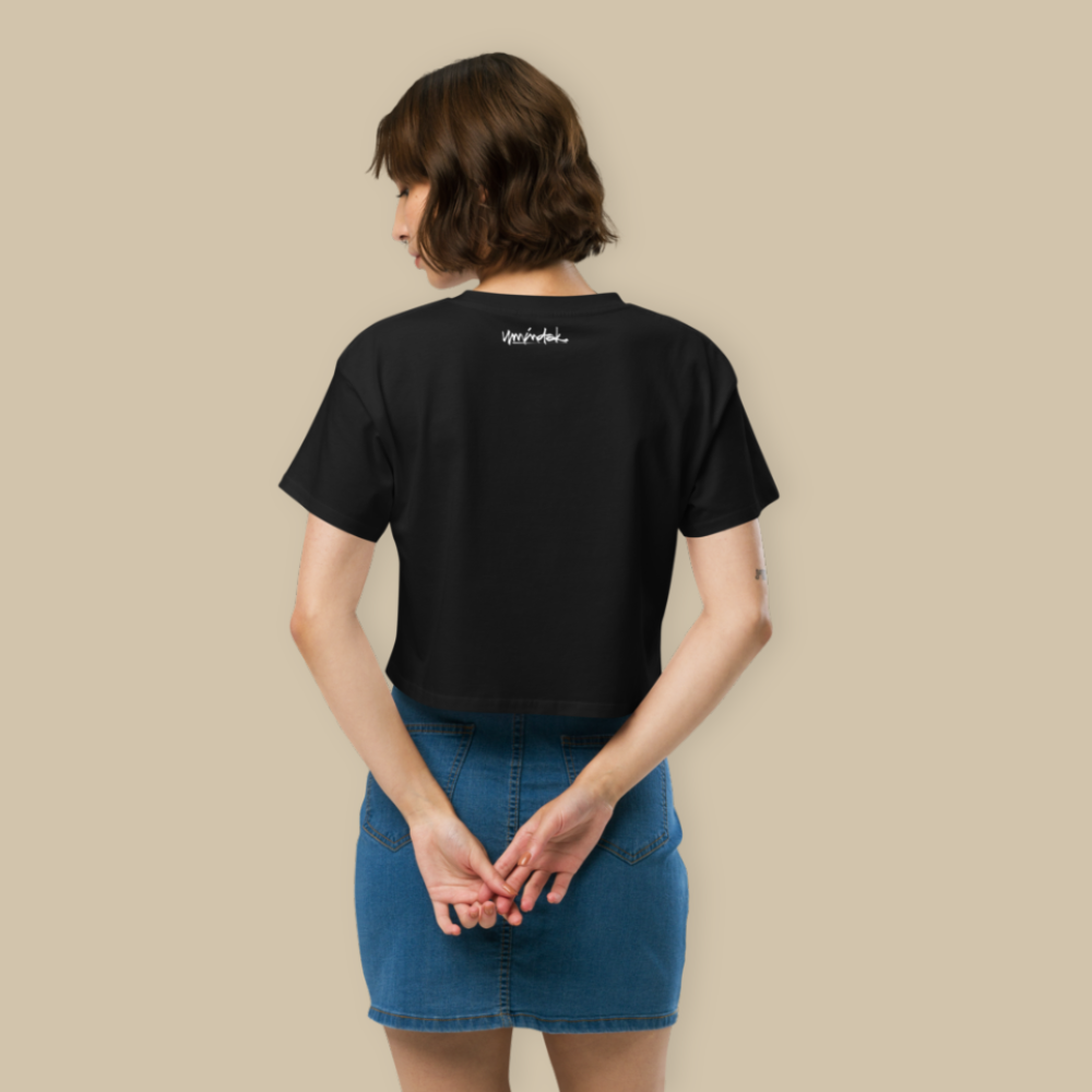 Wabi Sabi  Black White Fashion Crop Top