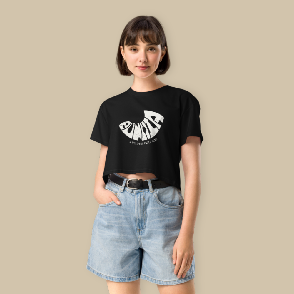 Eunoia Black White Fashion Crop Top