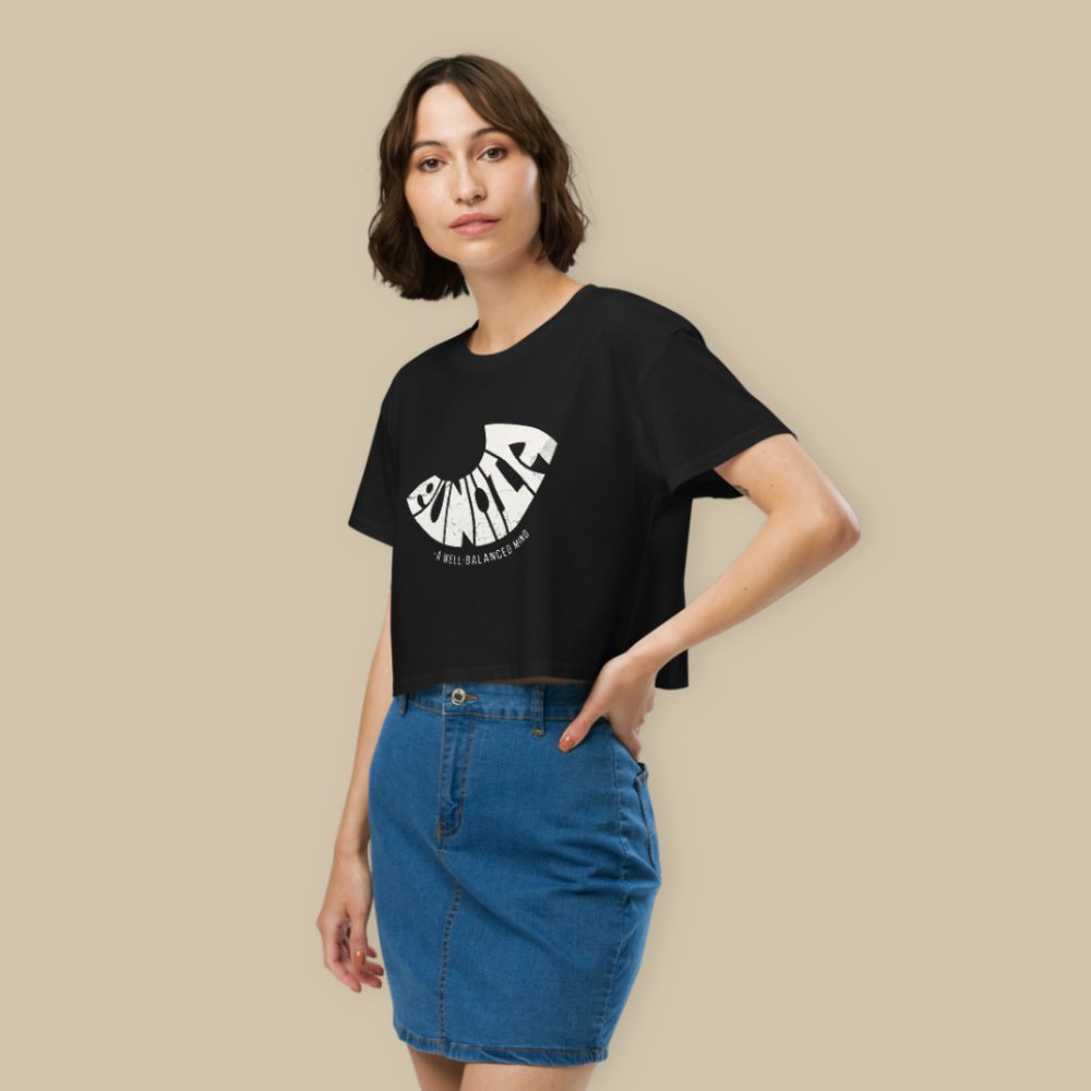 Eunoia Black White Fashion Crop Top