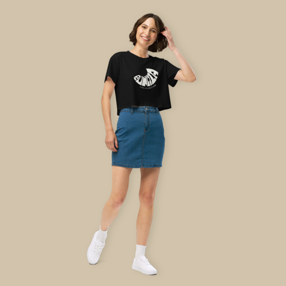 Eunoia Black White Fashion Crop Top