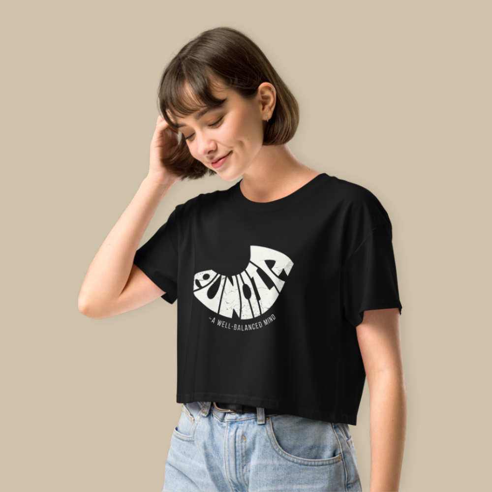 Eunoia Black White Fashion Crop Top