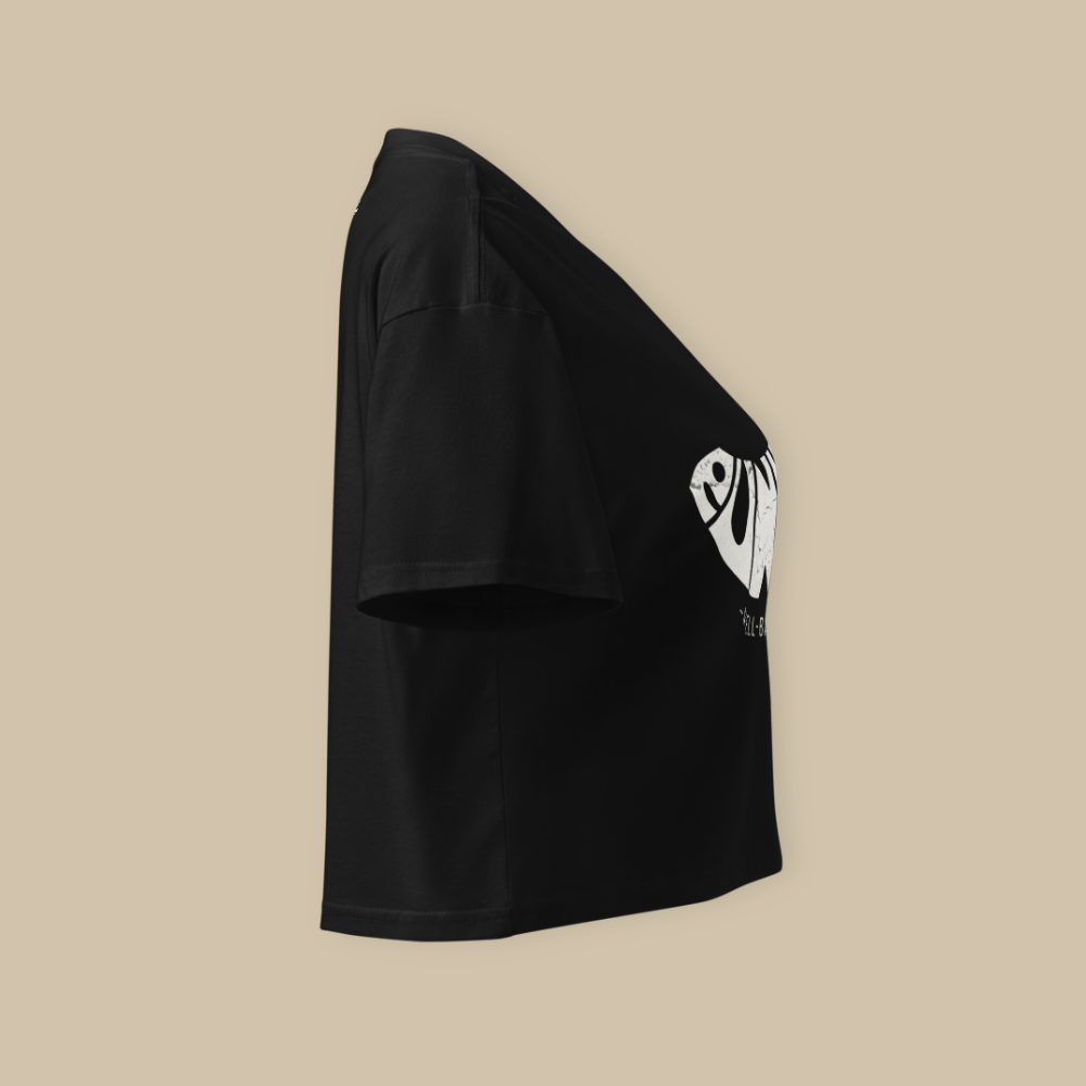 Eunoia Black White Fashion Crop Top