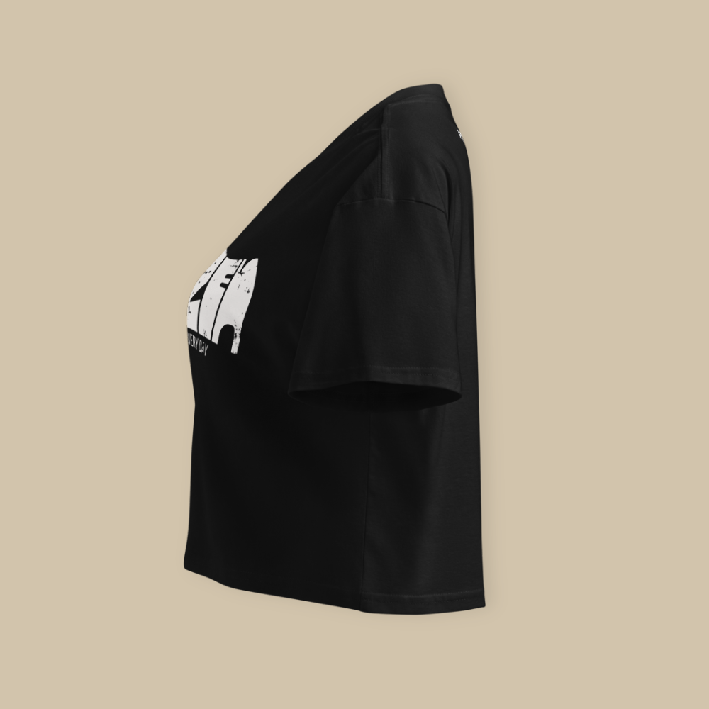 Eunoia Black White Fashion Crop Top