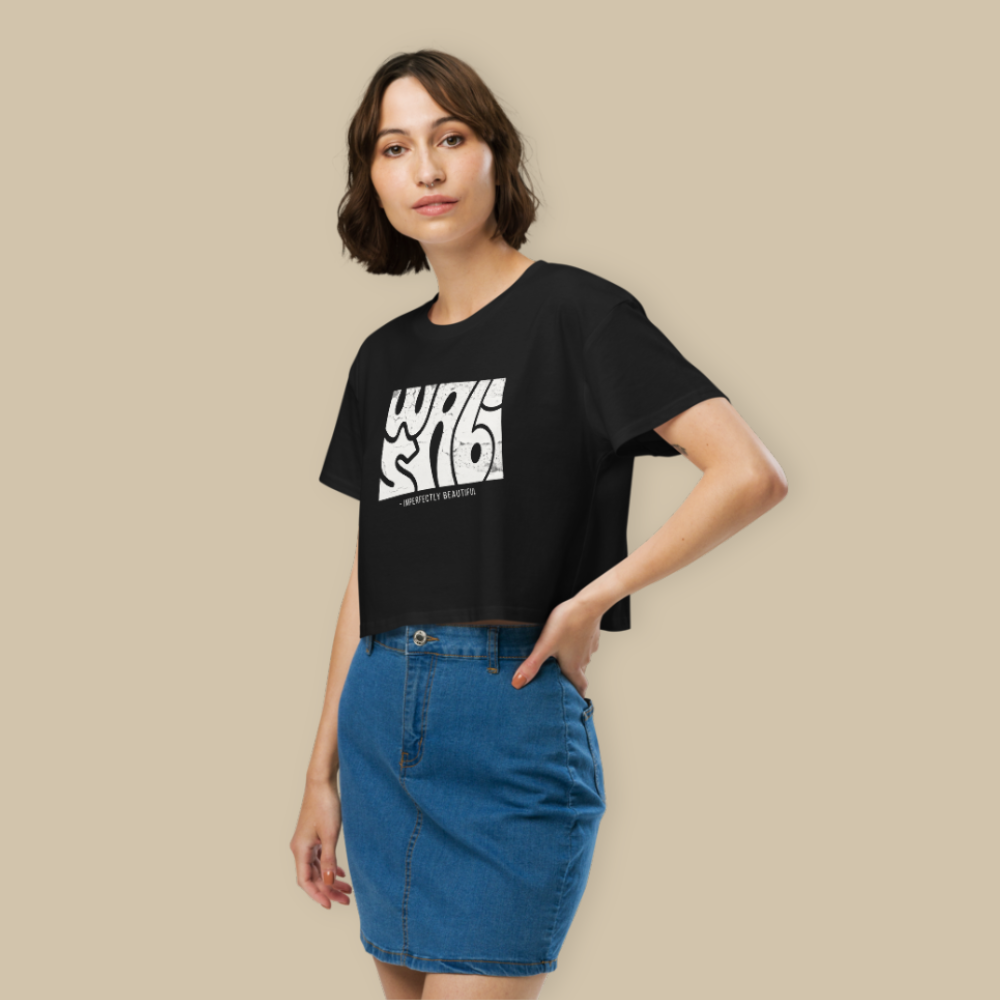 Wabi Sabi  Black White Fashion Crop Top