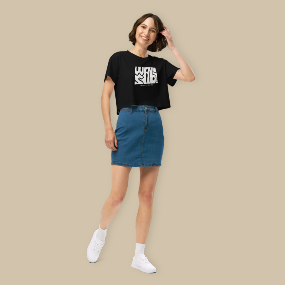 Wabi Sabi  Black White Fashion Crop Top