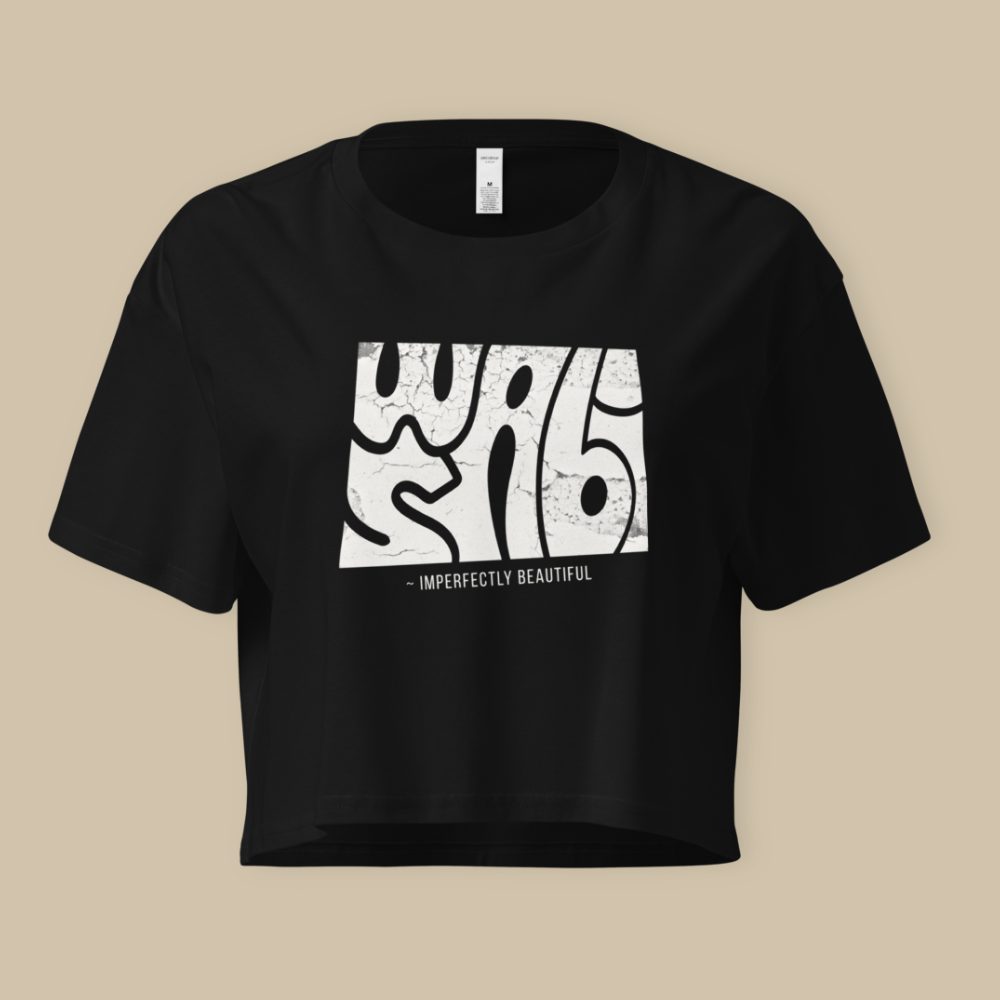 Wabi Sabi  Black White Fashion Crop Top