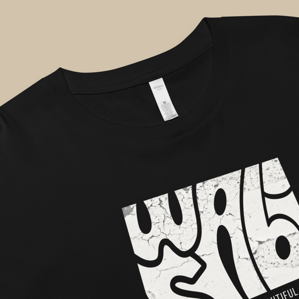 Wabi Sabi  Black White Fashion Crop Top