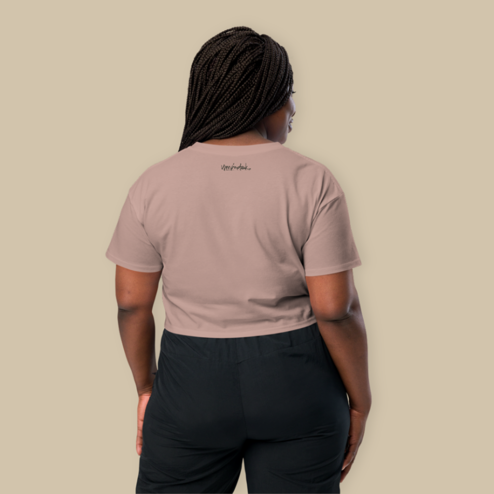 Eunoia Cream Blue Fashion Crop Top