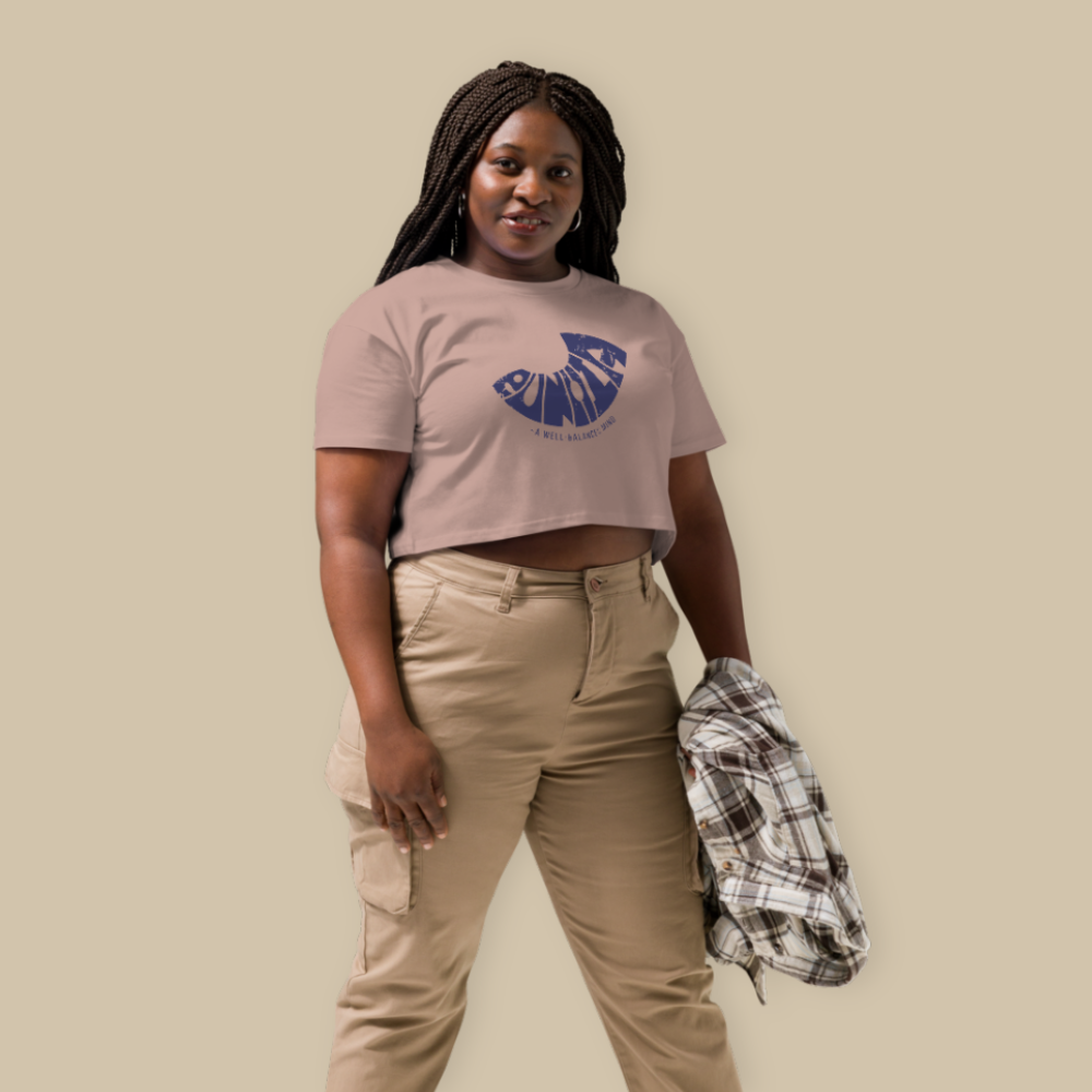Eunoia Cream Blue Fashion Crop Top