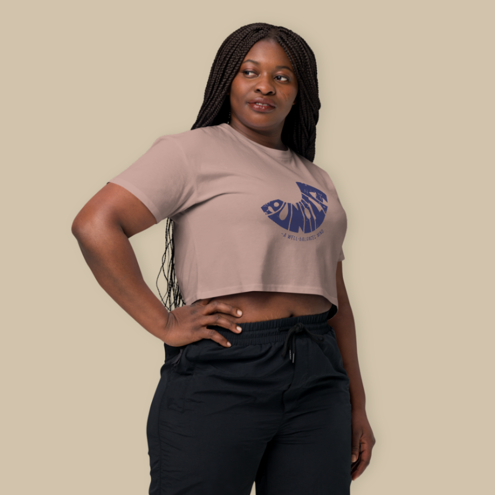 Eunoia Cream Blue Fashion Crop Top