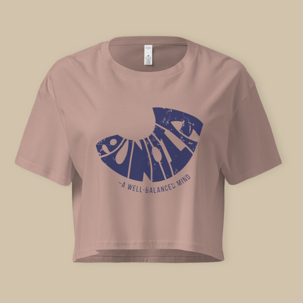 Eunoia Cream Blue Fashion Crop Top