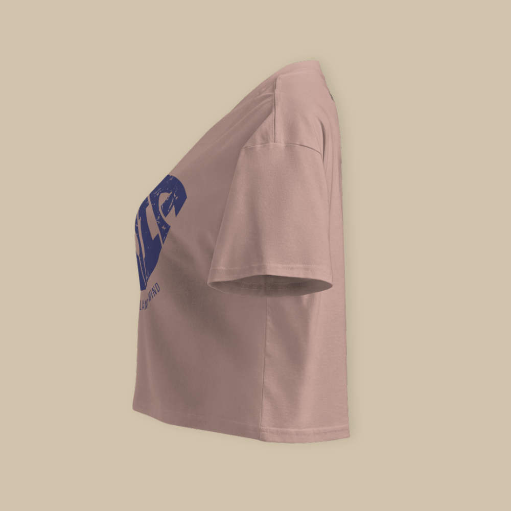 Eunoia Cream Blue Fashion Crop Top