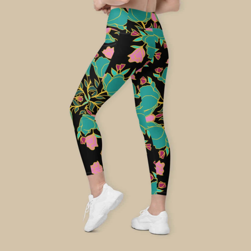 Electric Petals Pocket Leggings