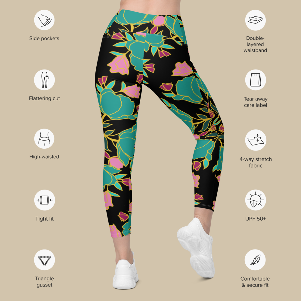 Electric Petals Pocket Leggings