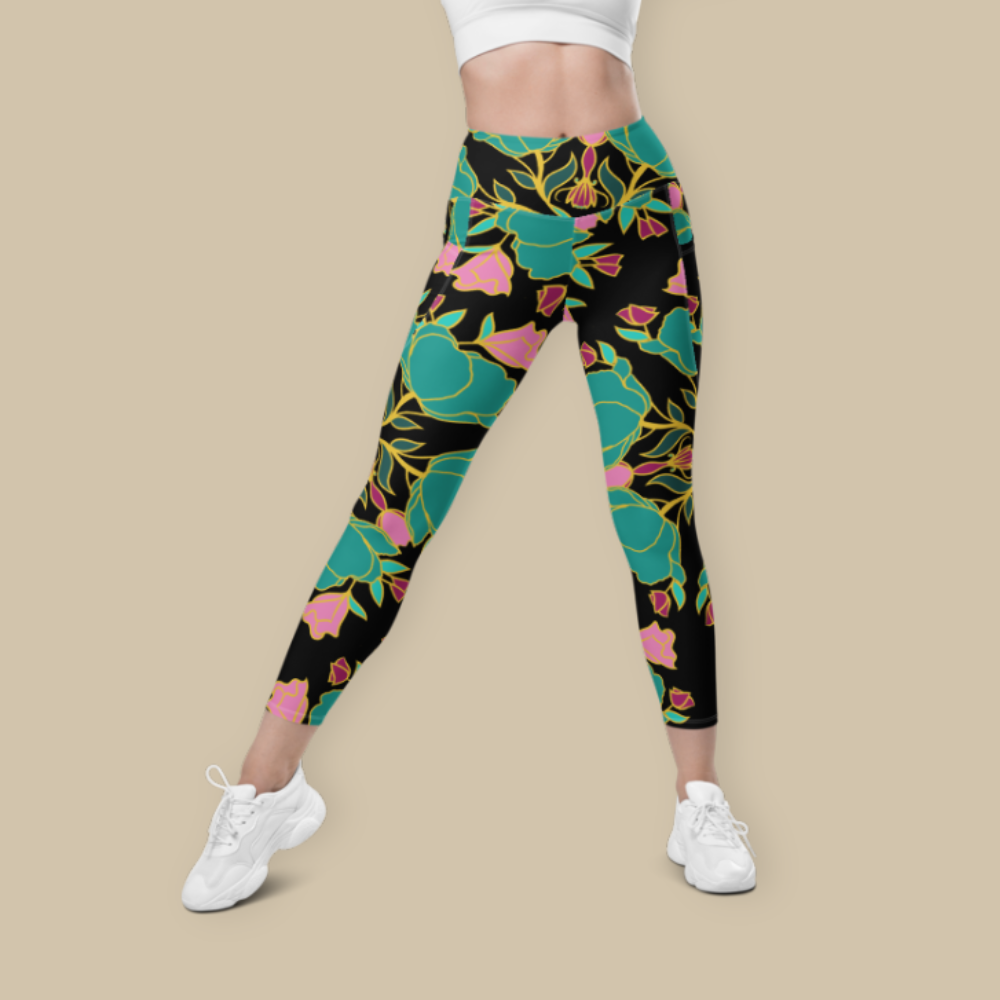 Electric Petals Pocket Leggings
