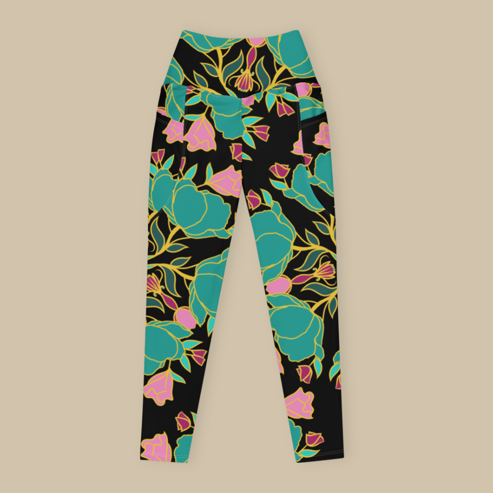 Electric Petals Pocket Leggings