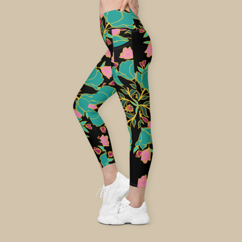 Electric Petals Pocket Leggings