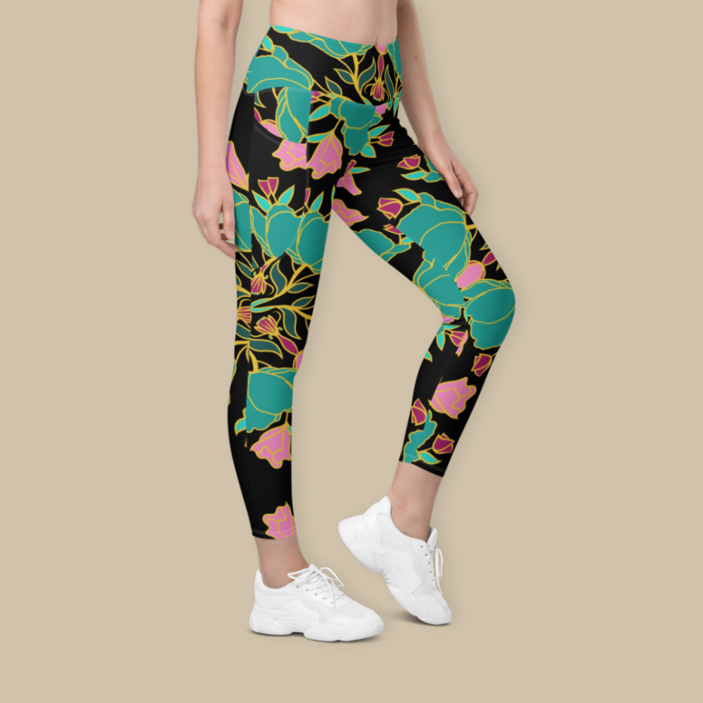 Electric Petals Pocket Leggings