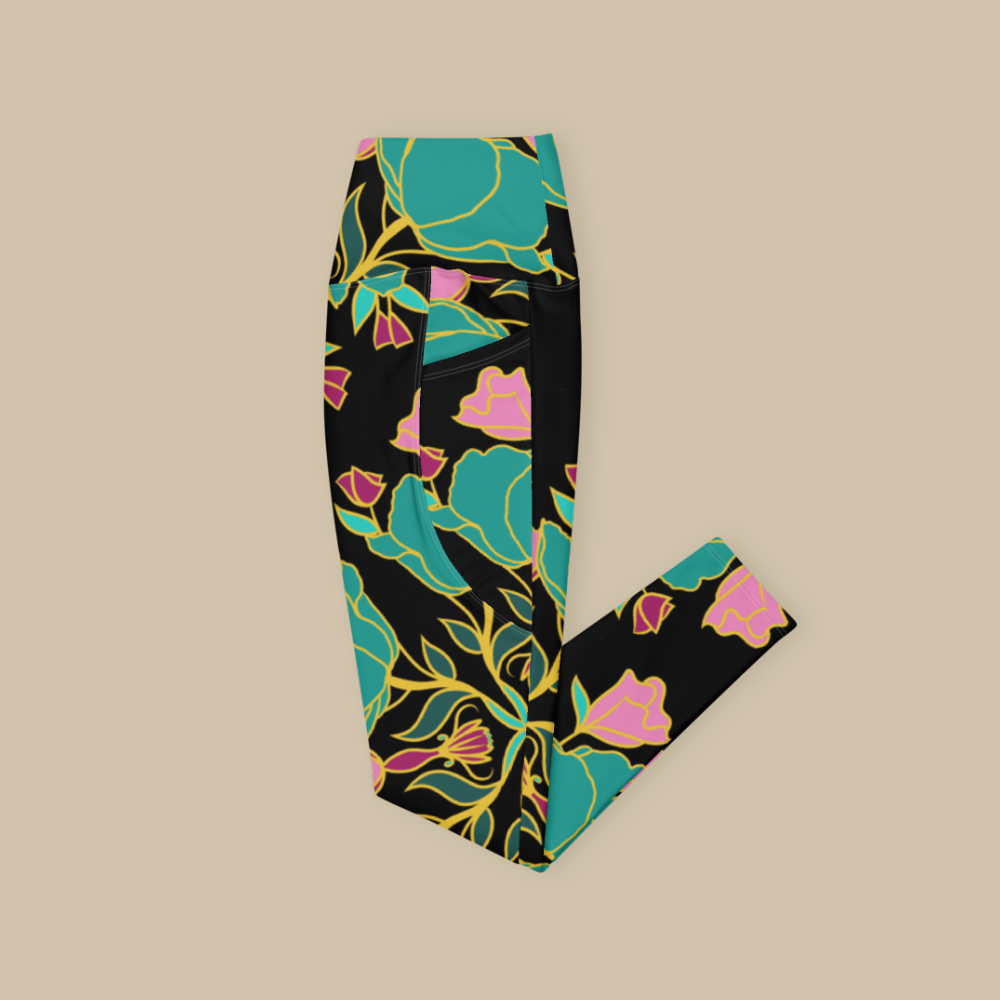 Electric Petals Pocket Leggings