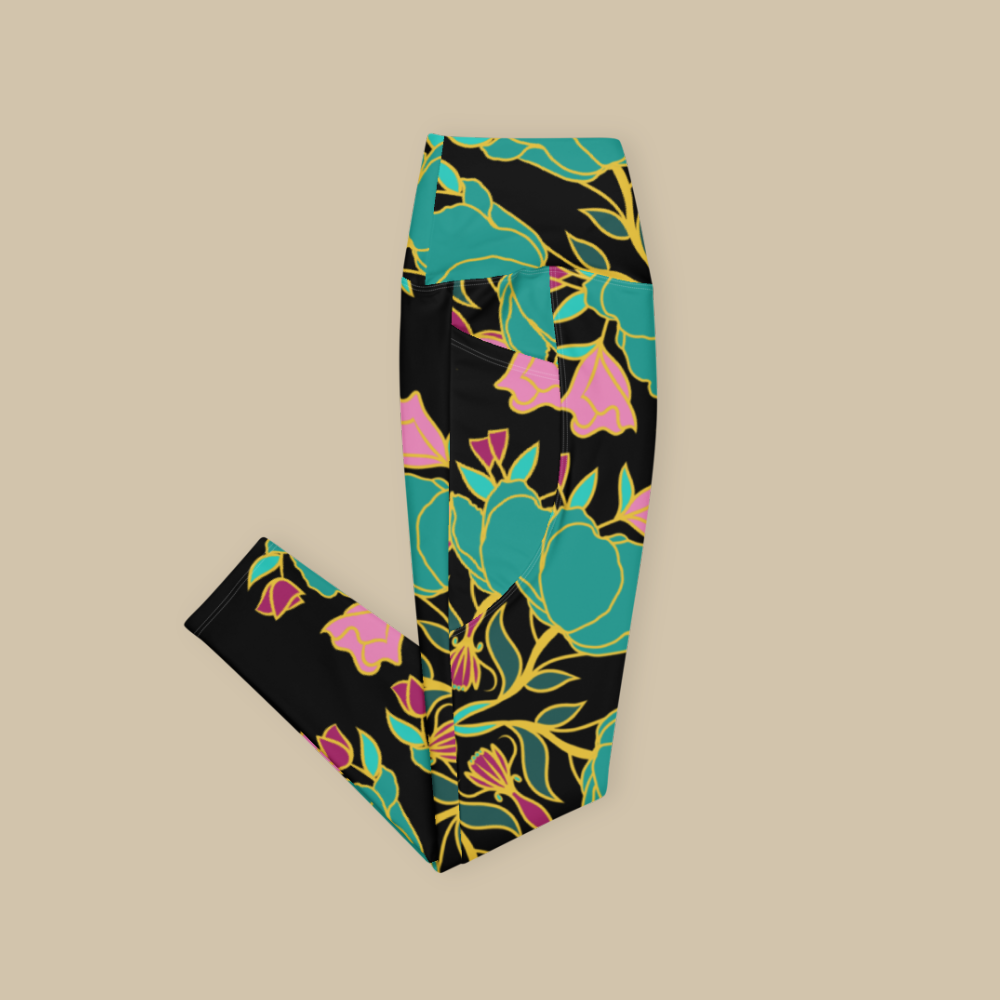 Electric Petals Pocket Leggings