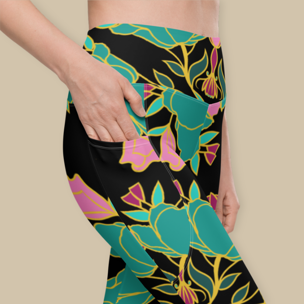Electric Petals Pocket Leggings